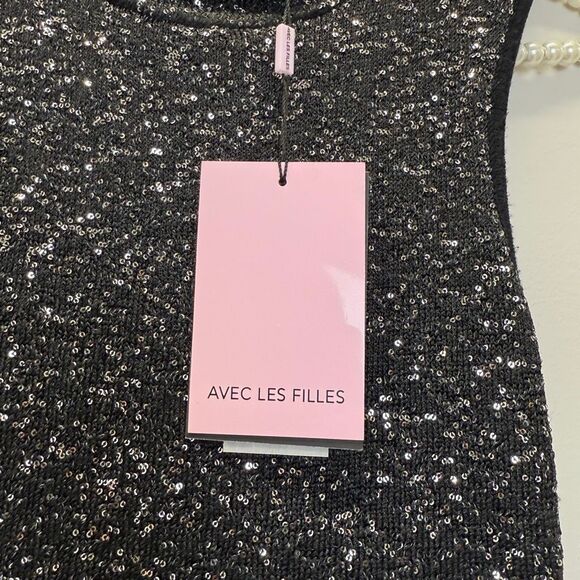 Avec Les Filles Sequin Sleeveless Knit Dress - Picture 14 of 16